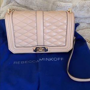 Rebecca Minkoff beige Love Crossbody bag